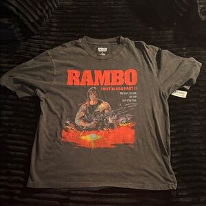 Old Navy Black Rambo Graphic Short Sleeve Tee